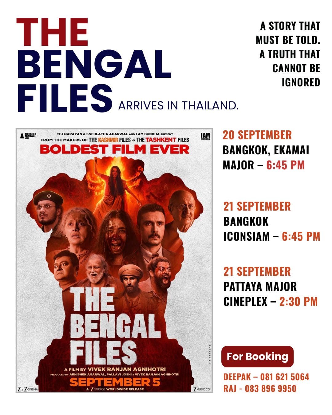 THE BENGAL FILES – ARRIVES IN #THAILAND
