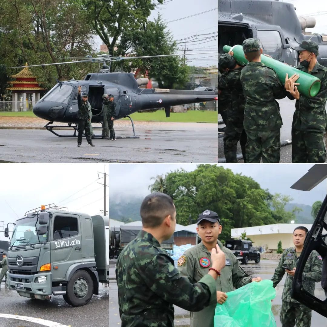 Thailand: Fourth Army Airlifts Emergency Supplies to Flood-Hit Hat Yai